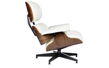 King Home Fotel LOUNGE HM PREMIUM SZEROKI biały - orzech T066F.WHITE