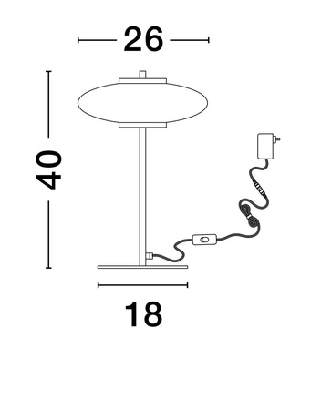 Luces Exclusivas lampa stołowa LED Huacaraje ściemnialna Ø 26 cm 8W 221lm 3000K IP20 czarna LE44831
