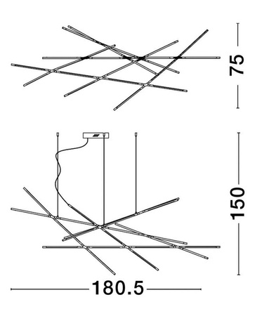 Luces Exclusivas lampa wisząca LED Bell 92W 6868lm 3000K złota LE42730