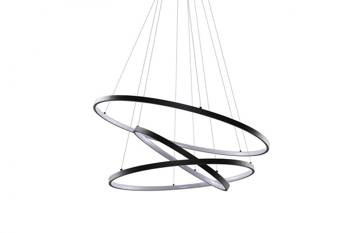 Azzardo lampa wisząca LED Wheel 80W 4800lm 3000K czarna ściemnialna AZ2920