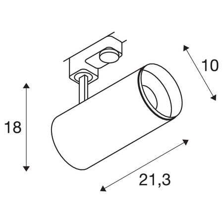 SLV lampa szynowa (reflektorek) LED Numinos XL 28W 3186lm 4000K 36° ściemnialna Phase czarna 1004283