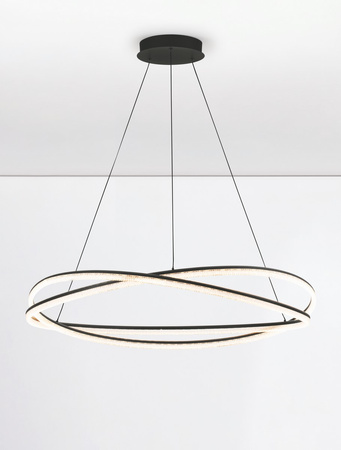 Luces Exclusivas lampa wisząca LED Ilave ściemnialna z pilotem Ø 95 cm 68W 5637lm 3000K IP20 czarna LE44323