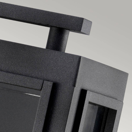 Quintiesse kinkiet zewnętrzny Sutcliffe E27 czarny/nikiel IP44 QN-SUTCLIFFE-S-AZ