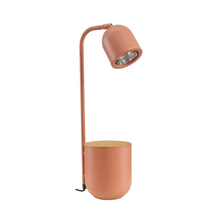 Kaspa lampa stojąca Botanica Wood GU10 1x9W wys. 52 cm terakota 41115115