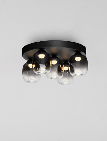 Luces Exclusivas lampa sufitowa LED Toay ściemnialna Ø 39 cm 28W 2222lm 3000K IP20 czarna LE44242