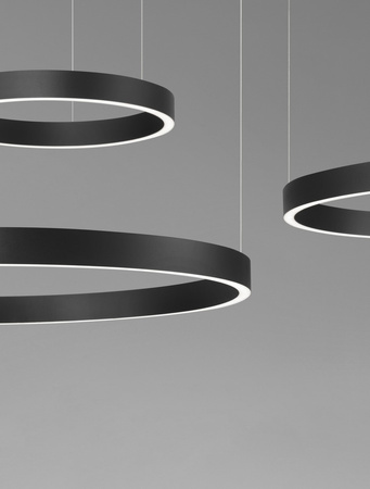 Luces Exclusivas lampa wisząca LED Bari ściemnialna Ø 40-60-80 cm 180W 8891lm 3000K IP20 czarna LE44317