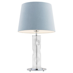 Argon lampka biurkowa Nancy E27 chrom/błękitna 3844
