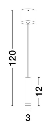 Luces Exclusivas lampa wisząca LED Acatlan 5W 3000K IP20 mosiądz LE61643
