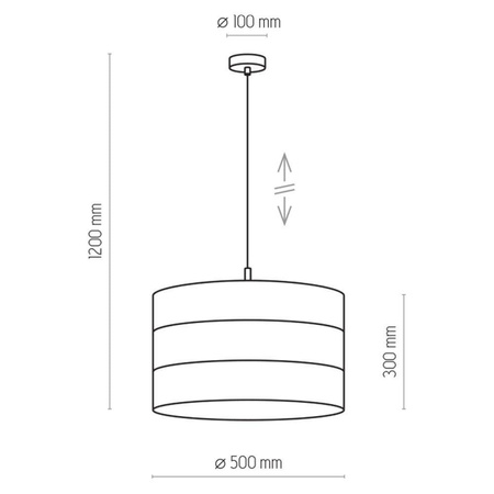 TK Lighting lampa wisząca Tago Black E27 czarno/złota 3211