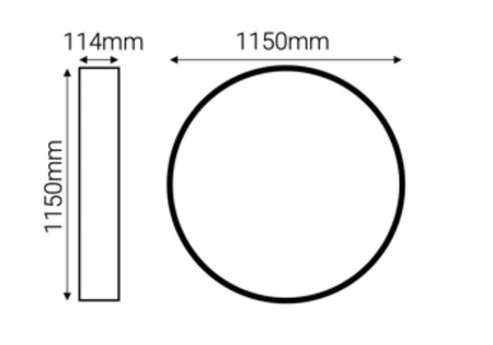 Oxyled plafon LED Viana XL 120W 12000lm 3000K czarny Ø115cm 5908274890707