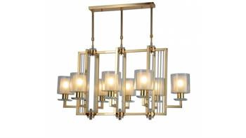 Lumina Deco żyrandol / lampa wisząca Manhattan Pro 8xE27 złota LDP 8012-8 (GD)