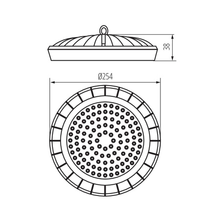 Kanlux High Bay LED HB Ufo 100W 10000lm 4000K czarny IP65 31405