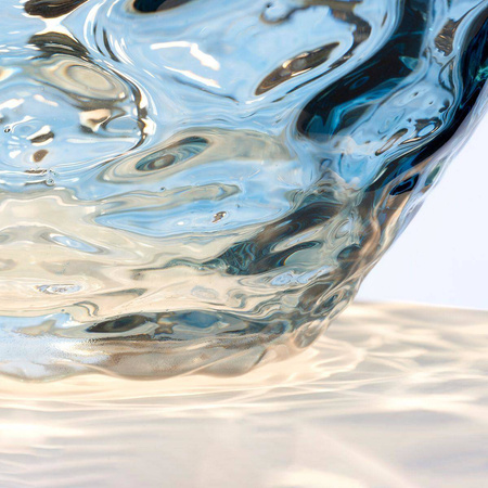 Quintiesse lampka biurkowa Samara 2xE27 + GU10 szaro/niebieska Ø45,7cm QN-SAMARA-TL-BLU