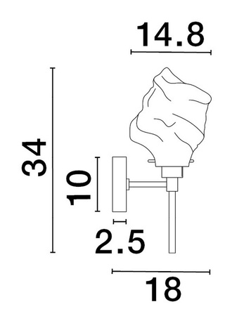 Luces Exclusivas kinkiet LED Balun E14 1x5W IP20 złoty LE43404