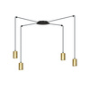 Emibig lampa wisząca Traker 4 4xGU10 czarno/złota 526/4