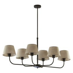 TK Lighting żyrandol / lampa wisząca Chicago  6xE27 czarno/naturalna 3999