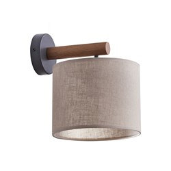 TK Lighting kinkiet Deva E27 beżowo/drewniany 6106