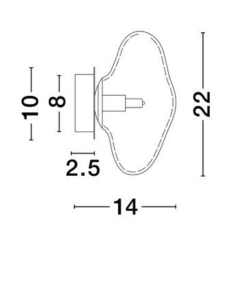 Luces Exclusivas kinkiet LED Nayarit Ø 22 cm G9 1x5W IP20 złoty LE44932