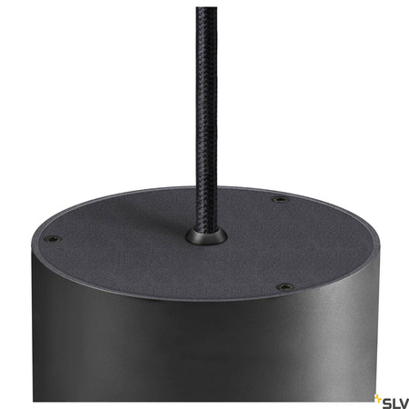 SLV lampa wisząca LED Oculus 11W 780lm 2000/3000K 100° ściemnialna czarna Ø9cm 1004672