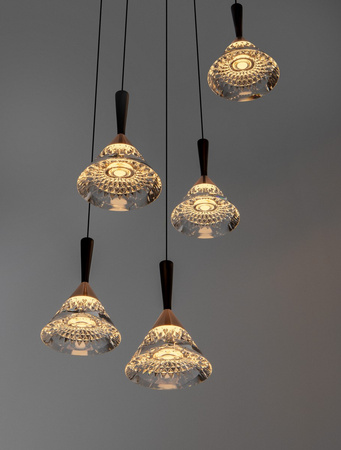 Luces Exclusivas lampa wisząca LED Guay ściemnialna Ø 32 cm 30W 1558lm 3000K IP20 czarno/złota LE44215