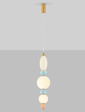 Luces Exclusivas lampa wisząca LED Joaquin Ø 20 cm 27W 2032lm 3000K IP20 złoto/niebieska LE44548