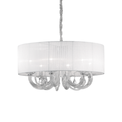 Ideal Lux żyrandol / lampa wisząca Swan 6xE14 biała 035826