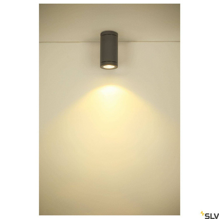 SLV plafon zewnętrzny LED Enola 9W 610lm 3000/4000K 38° antracytowy Ø8,4cm IP65 1003426