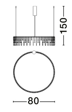 Luces Exclusivas lampa wisząca LED Huaraz ściemnialna Ø 80 cm 31W 2653lm 3000K IP20 złota LE44456