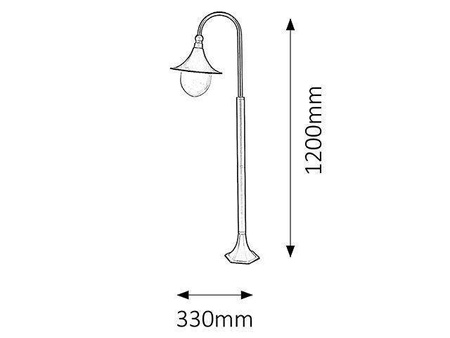 Rabalux lampa stojąca zewnętrzna Konstanz E27 czarna 120cm IP44 8247