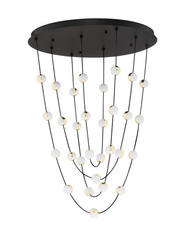 Luces Exclusivas lampa wisząca LED Cutervo ściemnialna Ø 84 cm 102W 8914lm 3000K IP20 czarno/złota LE44602