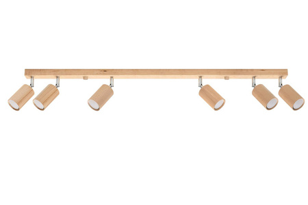 Sollux plafon (reflektorki) Berg 6 6xGU10 drewniany SL.1043
