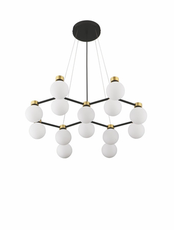 Luces Exclusivas lampa wisząca LED Caminos Ø 73 cm G9 14x5W IP20 czarno/złota LE44544