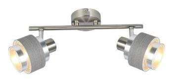 Rabalux kinkiet (reflektorki) Basil 2xE14 chrom/drewno 5380