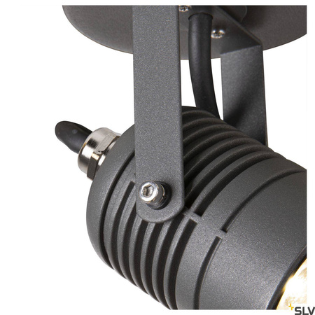 SLV kinkiet zewnętrzny (reflektorek) LED Spot 6W 400lm 3000K 40° antracytowy Ø6cm IP55 1004649