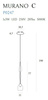 Maxlight lampa wisząca LED Murano C 3W 285lm 3000K chrom P0247