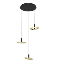 Aviano Lighting lampa wisząca LED Brest ściemnialna 21W 2350lm 3000K czarno/złota 5016-304