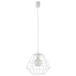 TK Lighting lampa wisząca Diamond E27 biała 6215