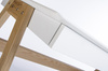 King Home Biurko RIVA (Scandic) białe - blat MDF, podstawa dębowa LL-008