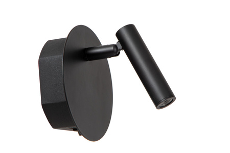 Lucide kinkiet Jolijn Ø 10,2 cm LED 1x2W 3000K zasilanie akumulatorowe z magnetycznym systemem montażu czarny 77288/03/30