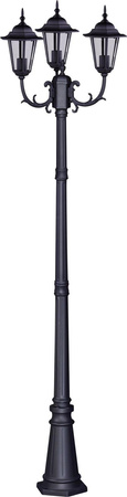Kaja latarnia Standard 3xE27 czarna 243cm IP44 K-7009A2/3 CZARNY