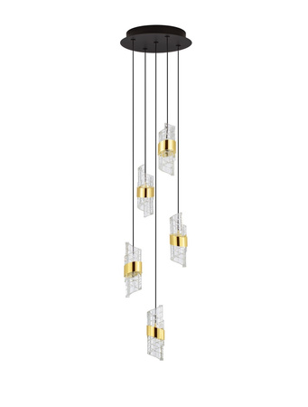 Luces Exclusivas lampa wisząca LED Paita Ø 30 cm 41W 3355lm 3000K IP20 czarno/złota LE44351