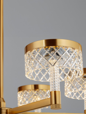 Luces Exclusivas lampa wisząca LED Mineros Ø 70,7 cm 38W 2399lm 3000K IP20 złota LE44585