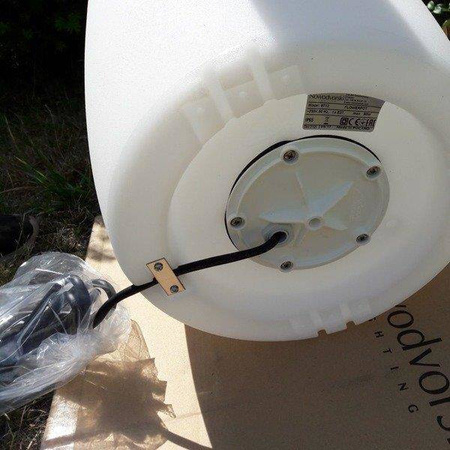 Nowodvorski ślampa stojąca zewnętrzna (świecąca donica) Flowerpot M E27 biała 70cm IP44 9712