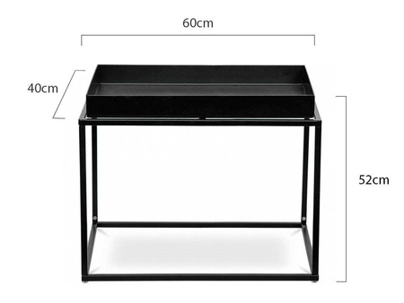 King Home stolik Ritta XL czarny metal GT-252A.BLACK