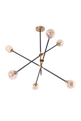 Azzardo żyrandol / plafon Solen 6 6xE14 czarno/złoty AZ4700