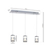 Milagro lampa wisząca LED Tiempo 3x(5W 350lm 4000K) 15W 1050lm chrom ML423