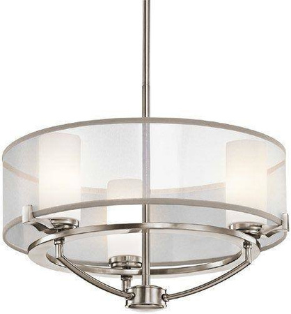 Elstead żyrandol / lampa wisząca Saldana 3xG9 (załączono 3,5W 320lm 3000K) nikiel KL-SALDANA3