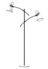 Candellux lampa podłogowa Zumba 2xE27 czarno/biała 131cm 52-72672