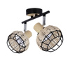 Candellux plafon (reflektorki) Tajga 2xE14 czarno/drewniany 92-12203