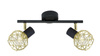 Candellux kinkiet (reflektorki) Acrobat 2xE14 czarno/złoty 92-66336